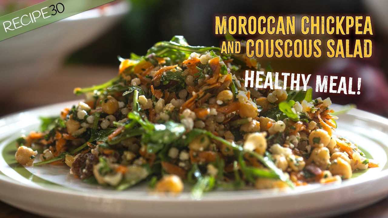 Deliciously Healthy Moroccan Style Chickpea & Couscous Salad