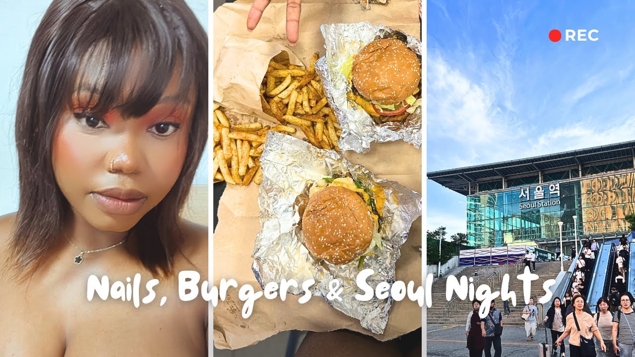 Spend the Day With Me in Korea | Nail Appointment, Five Guys, Seoul Nightlife & Mini SHEIN Haul.