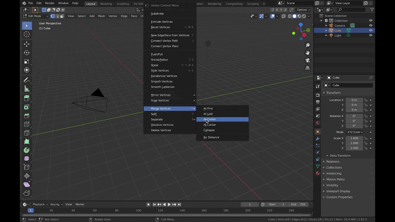 Blender Simple Shapes Tutorial - Pyramid