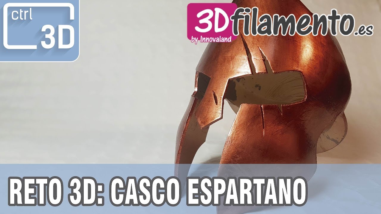 CASCO ESPARTANO IMPRESO POR PIEZAS | SU DISEÑO, IMPRESIÓN Y POSTPRODUCCIÓN | RETO 3D | Video Español