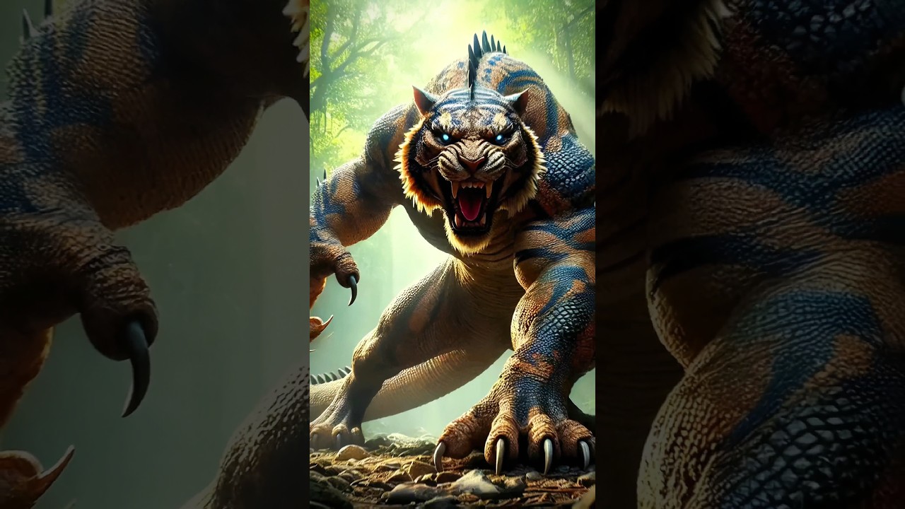2 Animals Mix Power Full Animals 🧬🧬 #animals #hybrid #lion #tiger