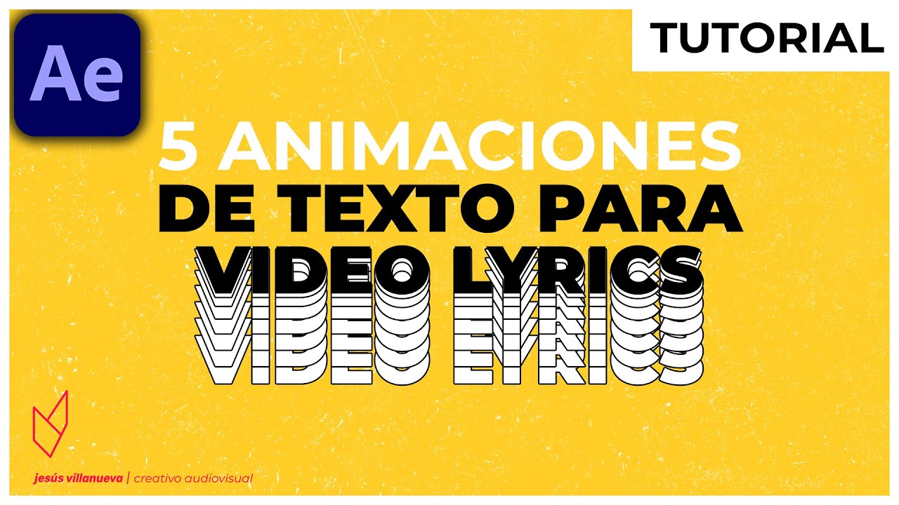 ¡5 ANIMACIONES de TEXTO para VIDEO LYRICS! || Tutorial - After Effects