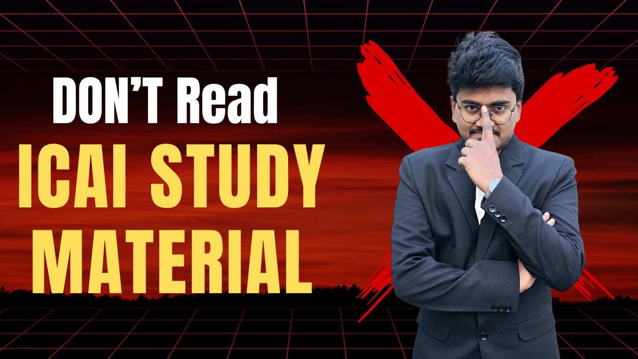 Do not Study from  ICAI Study material❌❌