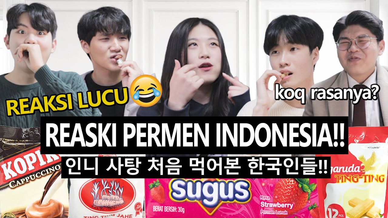 REAKSI ORANG KOREA PERTAMA KALI NYOBA PERMEN INDONESIA!