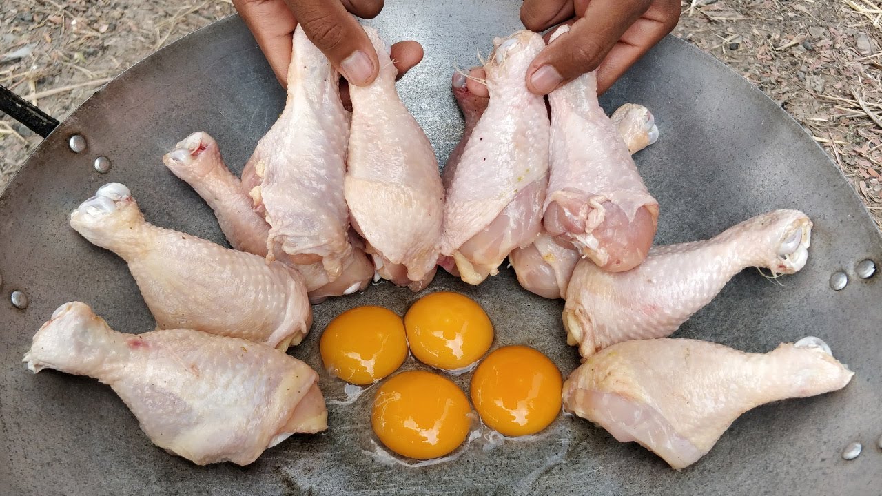 Tasty Crispy Chicken Drumstick Fried Mushroom Recipe / Kdeb Cooking