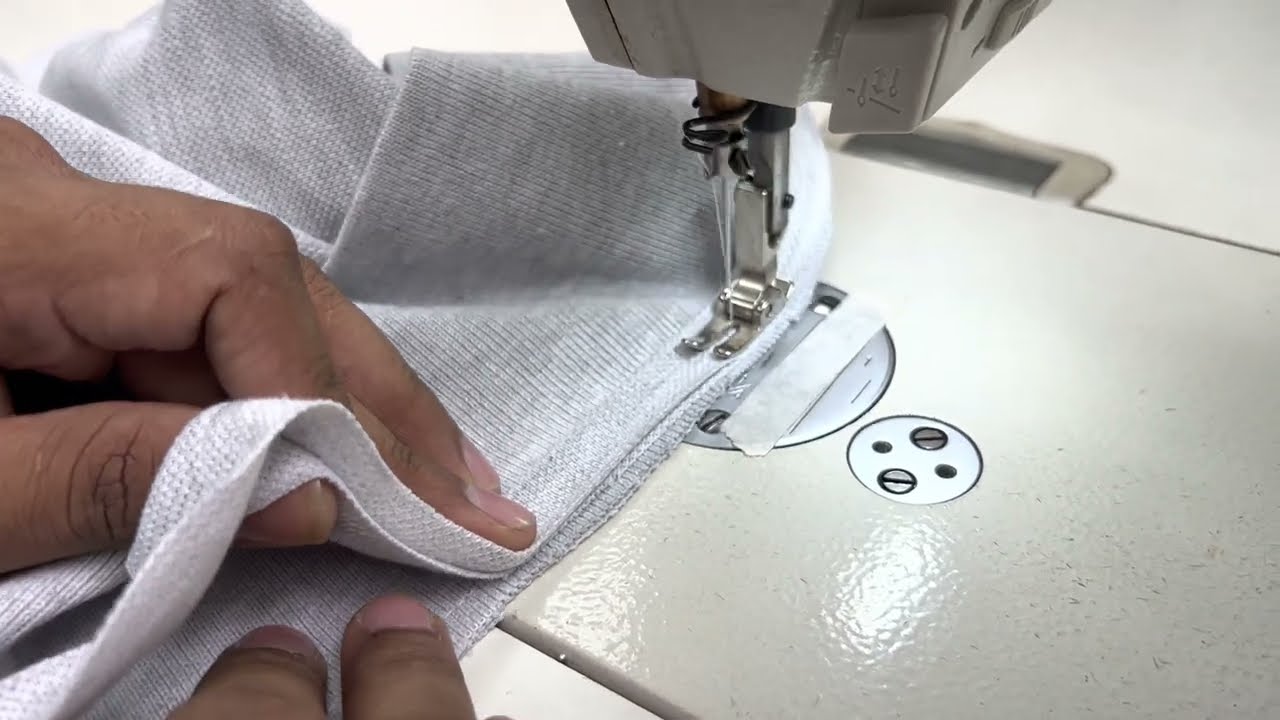 Tutorial cómo pegar tira en cuello camiseta tipo polo costura fácil con Jorge Ayala