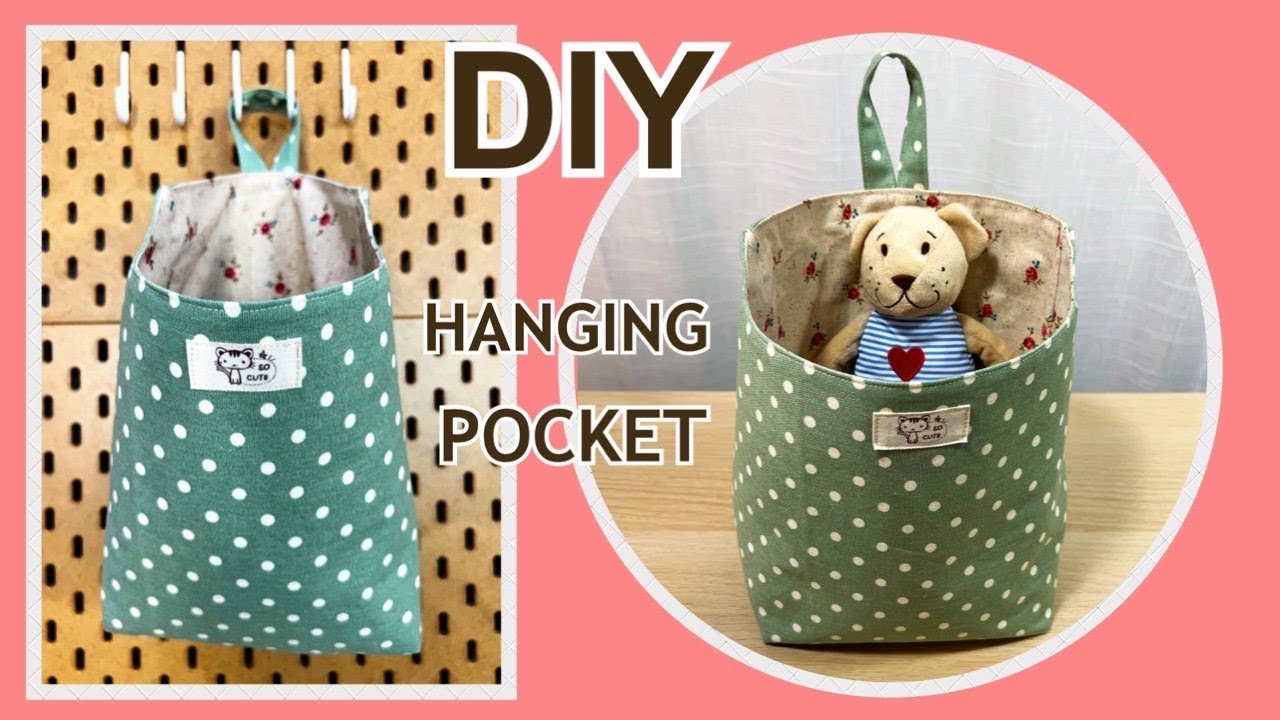 Easy Diy Hanging Pocket Sewing Tutorial | How to Make Fabric Hanging Pocket Organizer | P&K Handmade