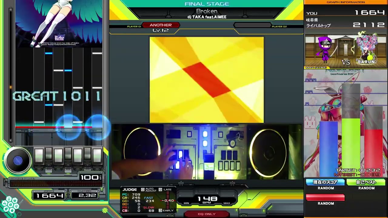 【beatmania IIDX】Broken / dj TAKA feat.AiMEE フルコン