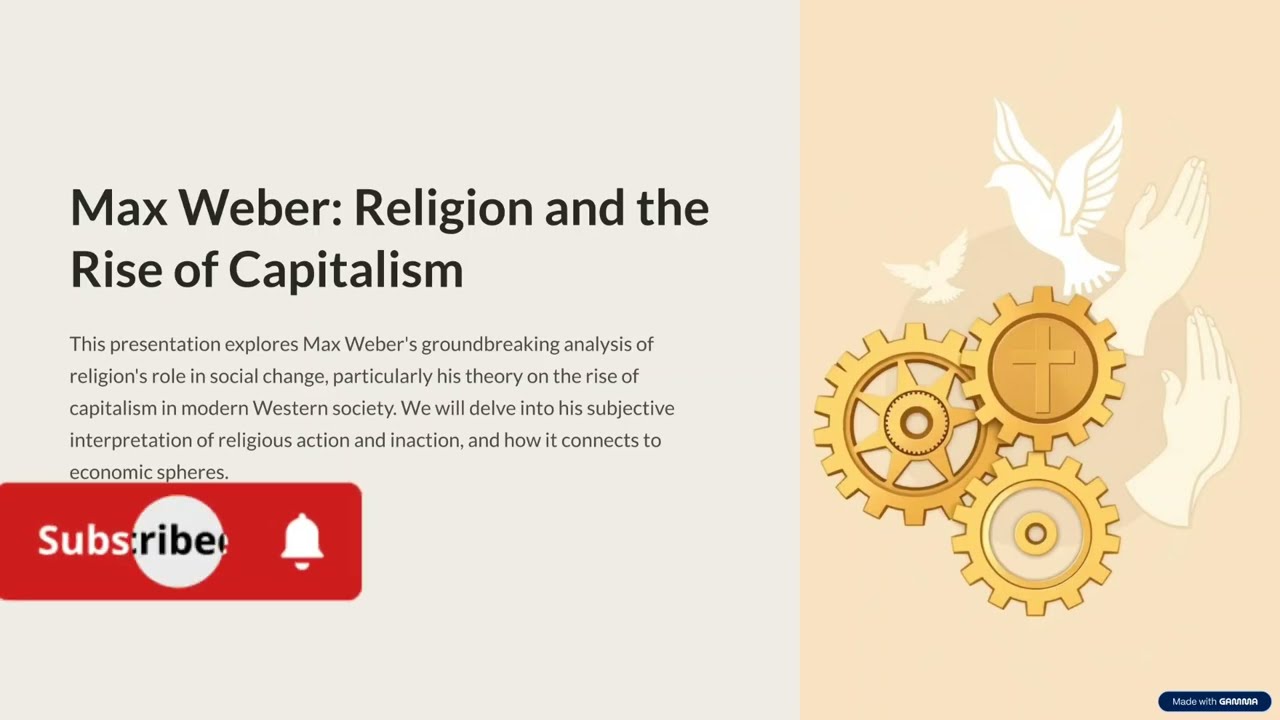 MSOE003 SOCIOLOGY OF RELIGION.     #capitalism #Protestant