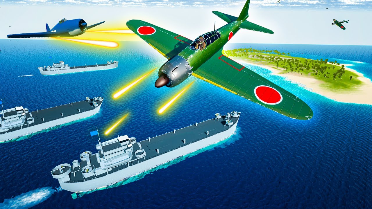 WW2 Pacific CONVOY ESCORT To Defeat The JAPANESE FORCES in Ravenfield!