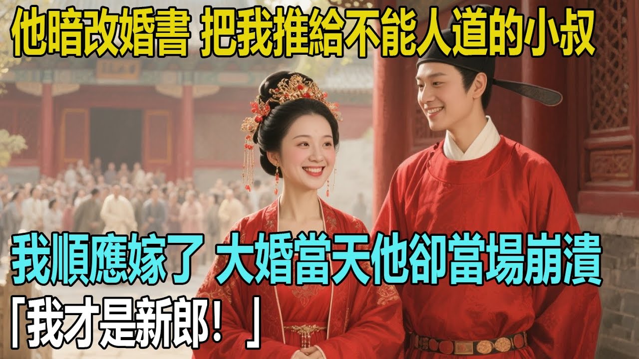 他暗改婚書 把我推給不能人道的小叔 我順應嫁了 大婚當天他崩潰「我才是新郎！」