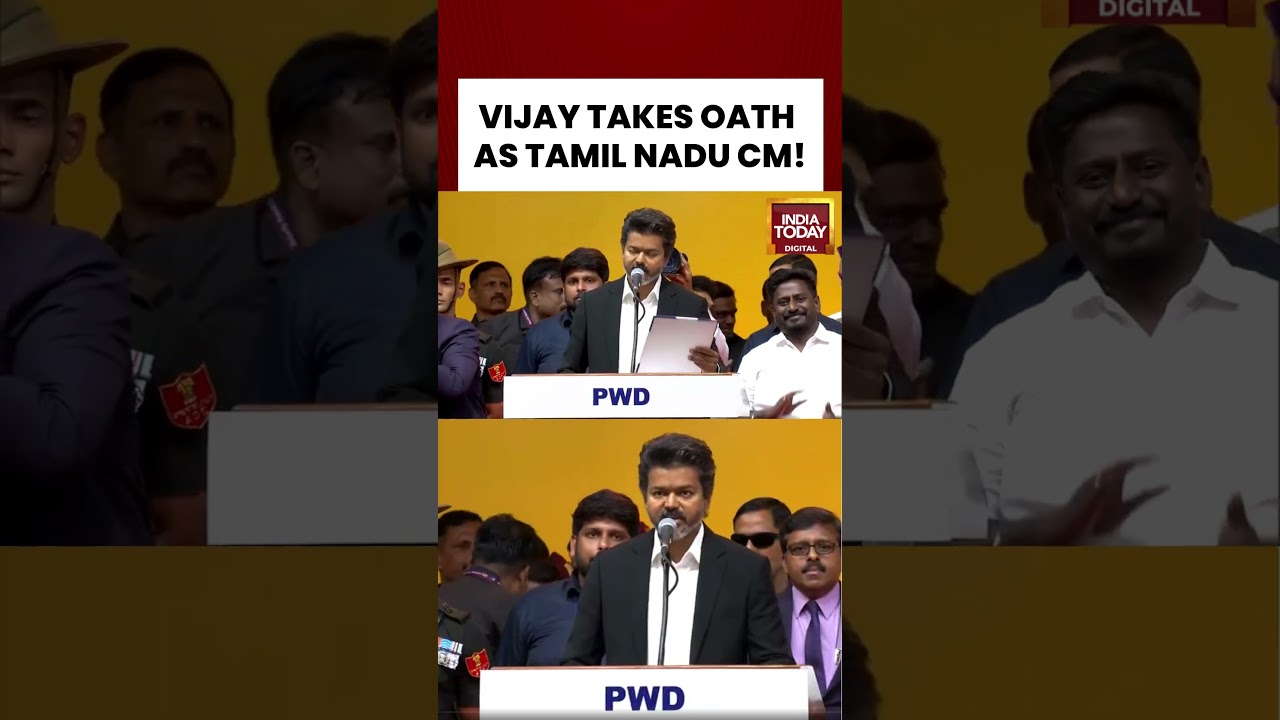 Thalapathy Vijay Takes Oath As Chief Minister Of Tamil Nadu In Historic Chennai Ceremony #vijay