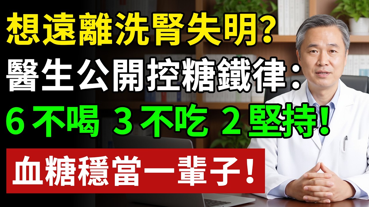 想遠離洗腎失明？醫生公開最全「控製糖避坑指南」！這6種水、3類飯，糖友一口都別碰！#健康#健康飲食 #養老生活 #老年健康 #樂齡健康