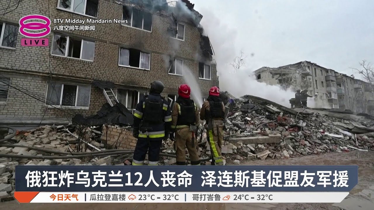 俄狂炸乌克兰12人丧命 泽连斯基促盟友军援【2026.03.08 八度空间午间新闻】