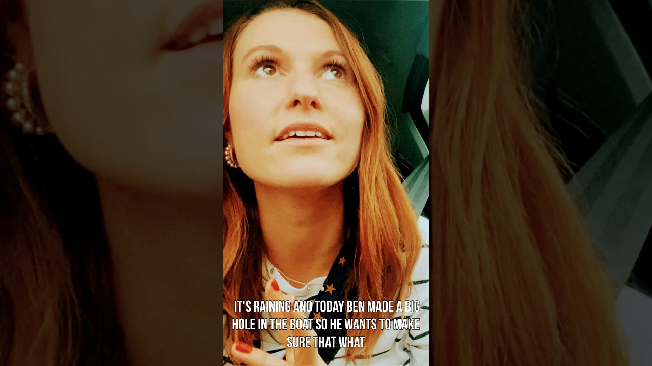 Hole in the deck in the pouring rain 😬 #diy #boatrefit