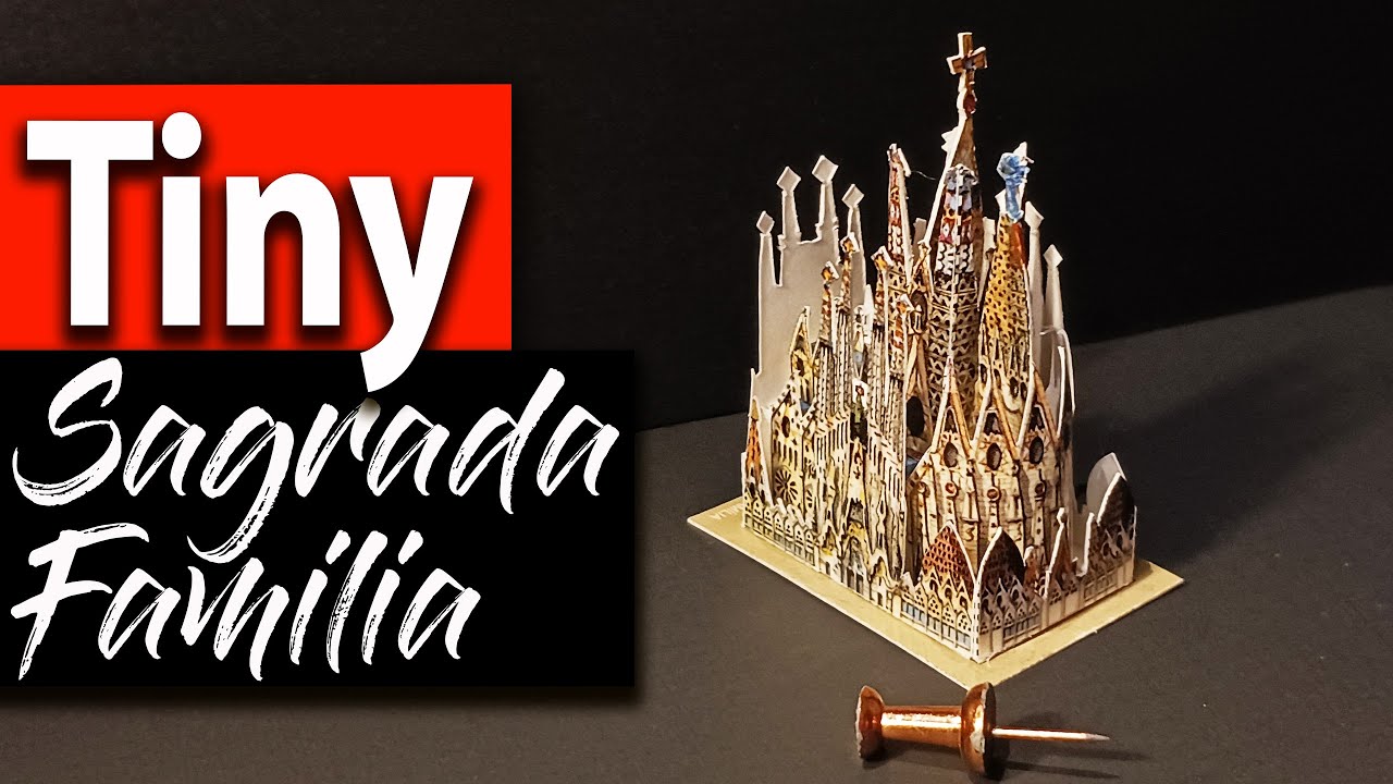 POST CARD PAPER CRAFT, Tiny La Sagrada Familia, Tiny Buildings. Mini edificios en papel Gaudi #2