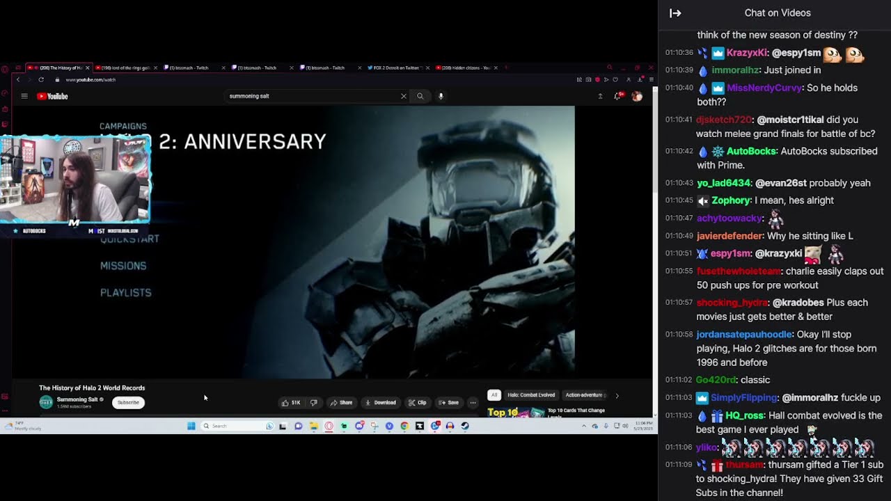 Moistcr1tikal watches Summoning Salt History of Halo 2 World Records | Penguinz0 Speed Running