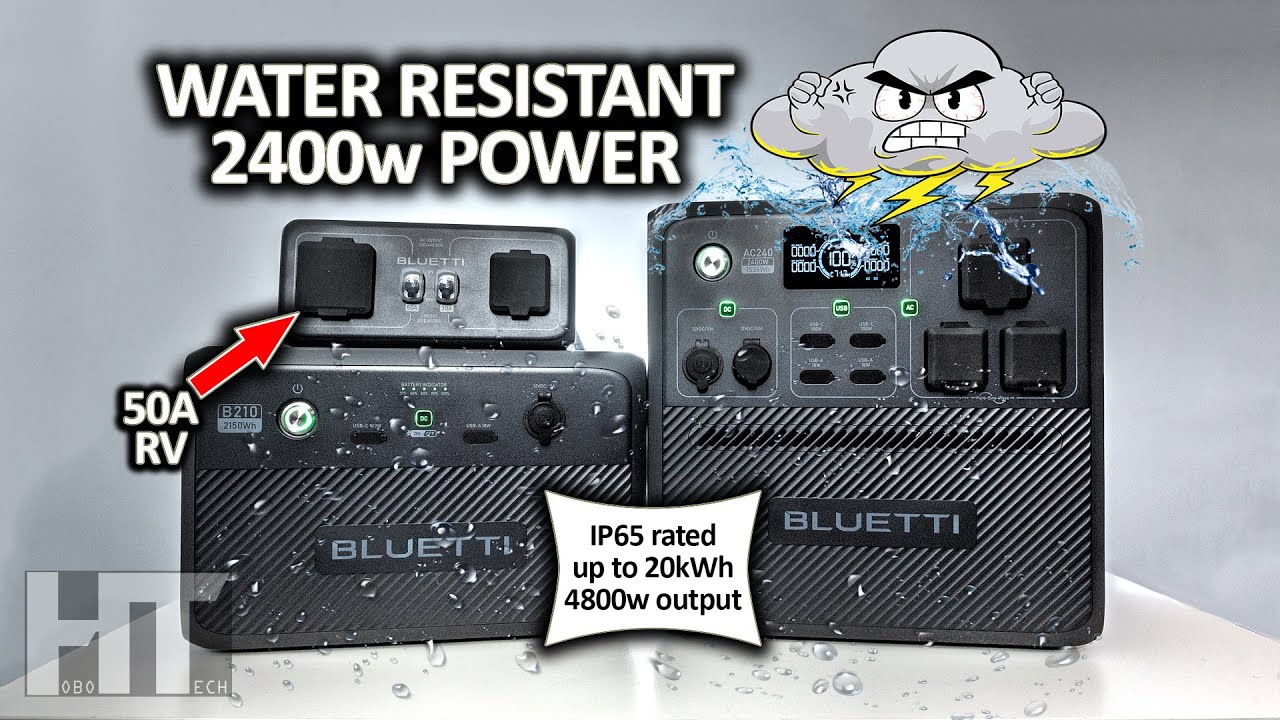BLUETTI AC240 2400 Вт IP65 водонепроницаемый модульный солнечный генератор аккумуляторная электро...