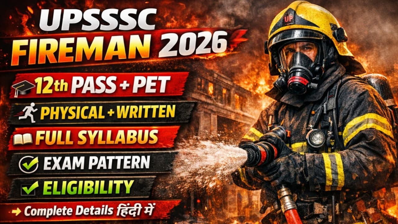 UPSSSC Fireman 2026 Full Details | Vacancy, Eligibility, Salary