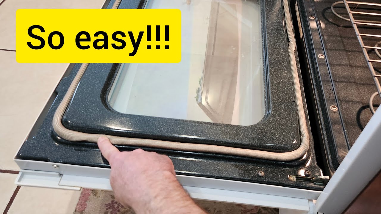 GE oven DOOR SEAL replacement.  EASY!!!