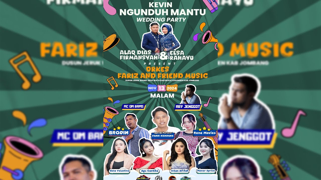 🔴 LIVE STREAMING FARIZ AND FRIENDS DALAM RANGKA NGUNDUH MANTU ALAQ & ELSA