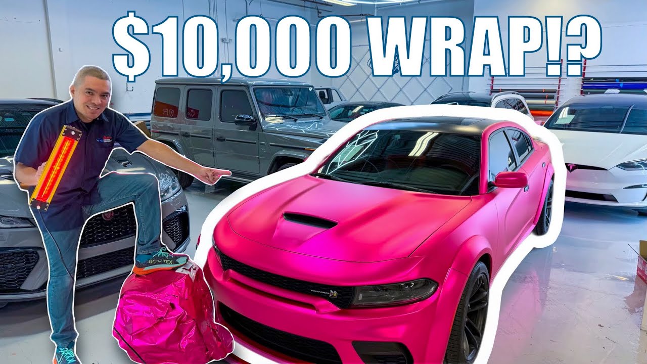 Finished Car Wrapping the Scat Pack ! Vinyl Wrap ASMR