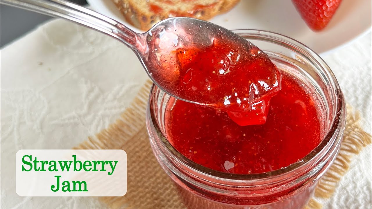 Strawberry Jam - only 3 Ingredients - No Pectin - No Canning - Small Batch