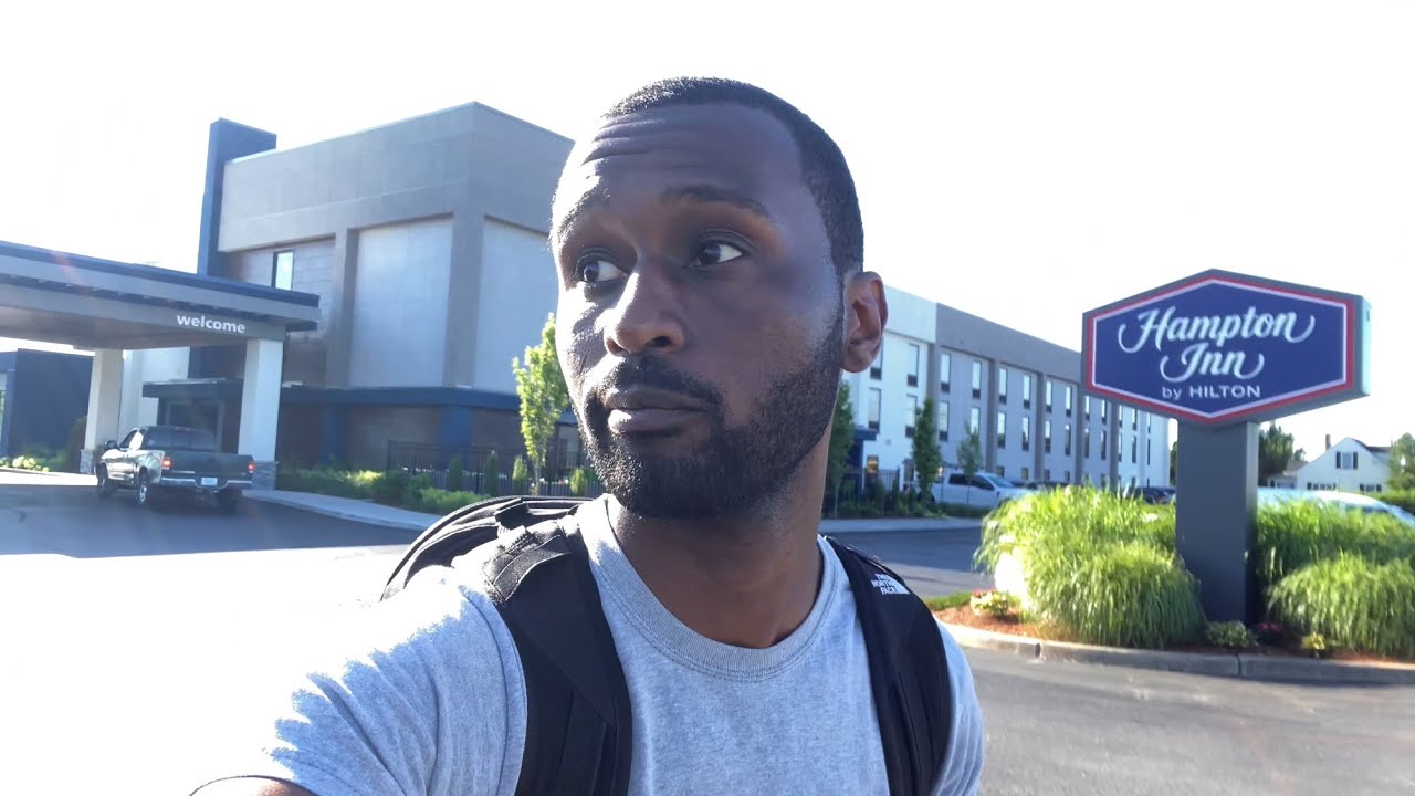 Leaving The Hampton Inn Hotel