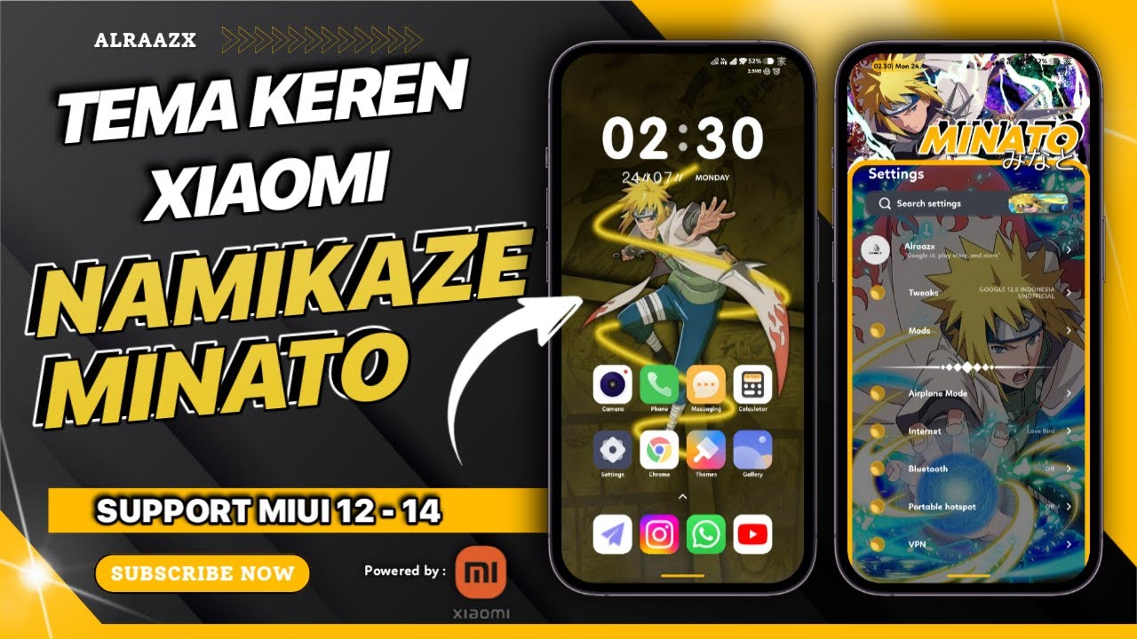 Tema Keren Minato MIUI 14  Terbaru tembus WhatsApp