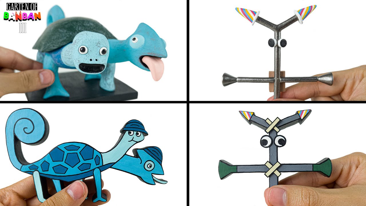 ESCULPIENDO a TAMATAKI & CHAMATAKI y MR. KABOB MAN de Plastilina - Garten of BANBAN lll