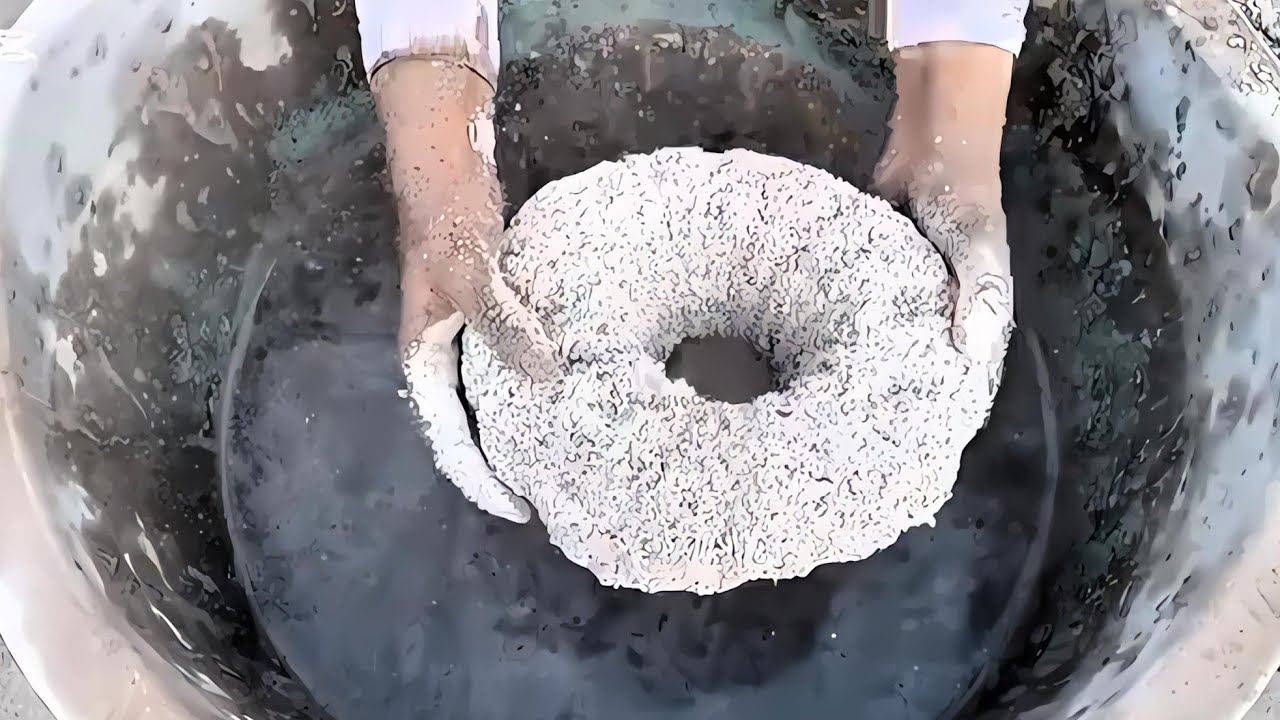 O/White Stoney Donuts🍩Water Tub Crumbling+Dipping @GoldenStarAsmr 