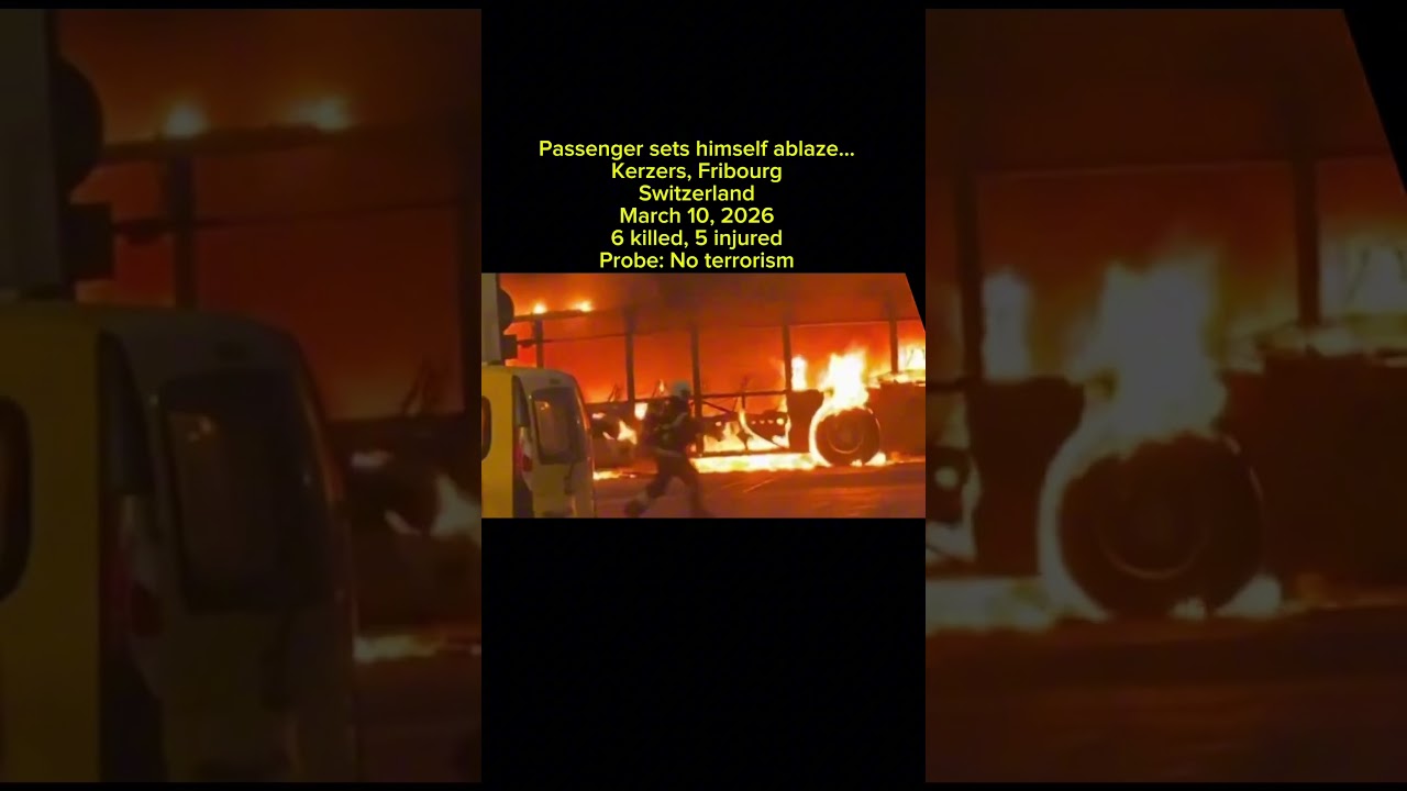 6 Killed in Switzerland Bus Fire | Kerzers Fribourg Probe