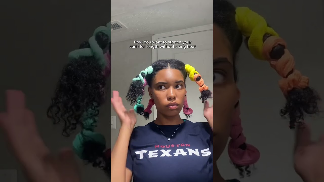 How to stretch curls without using heat #hairgrowth #curlyhair #hairtips #naturalhairgrowth