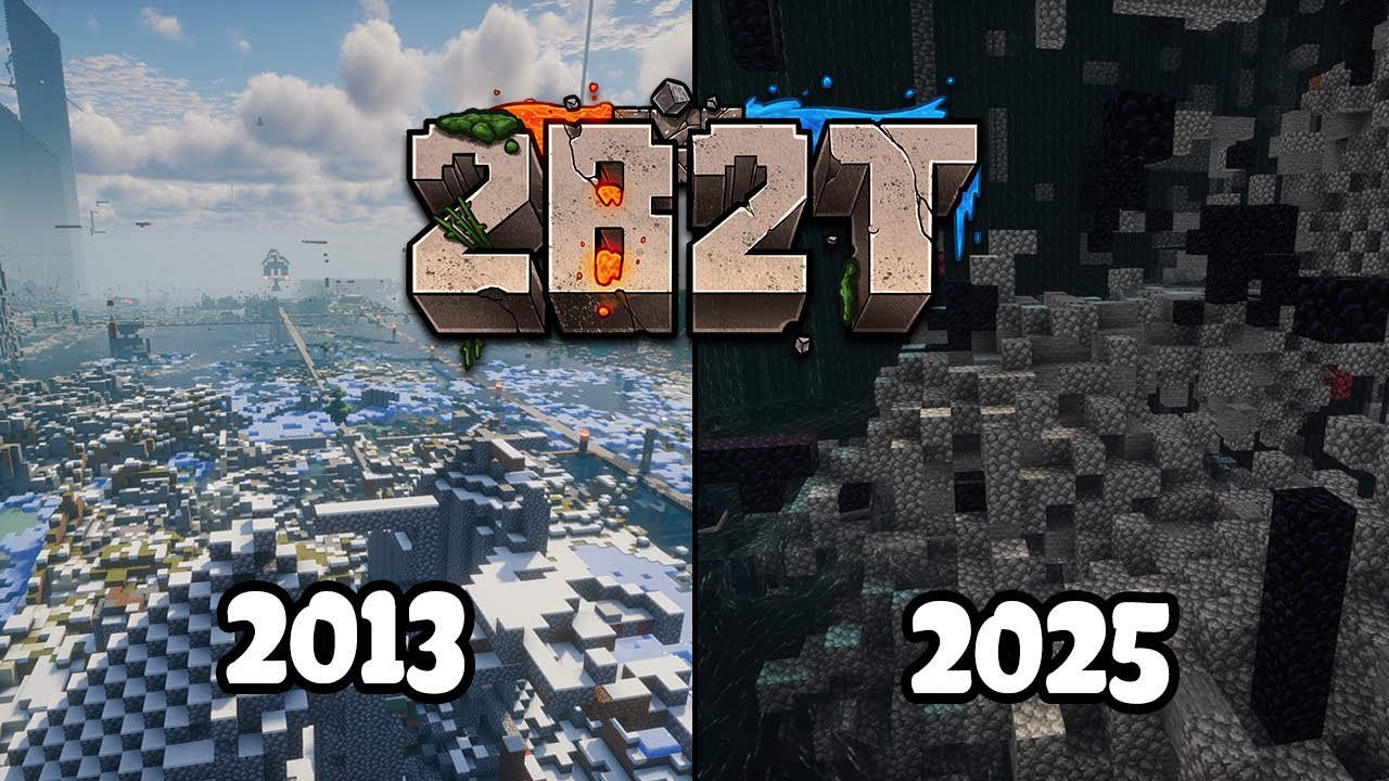 Evolution of 2b2t Spawn (2013–2025)