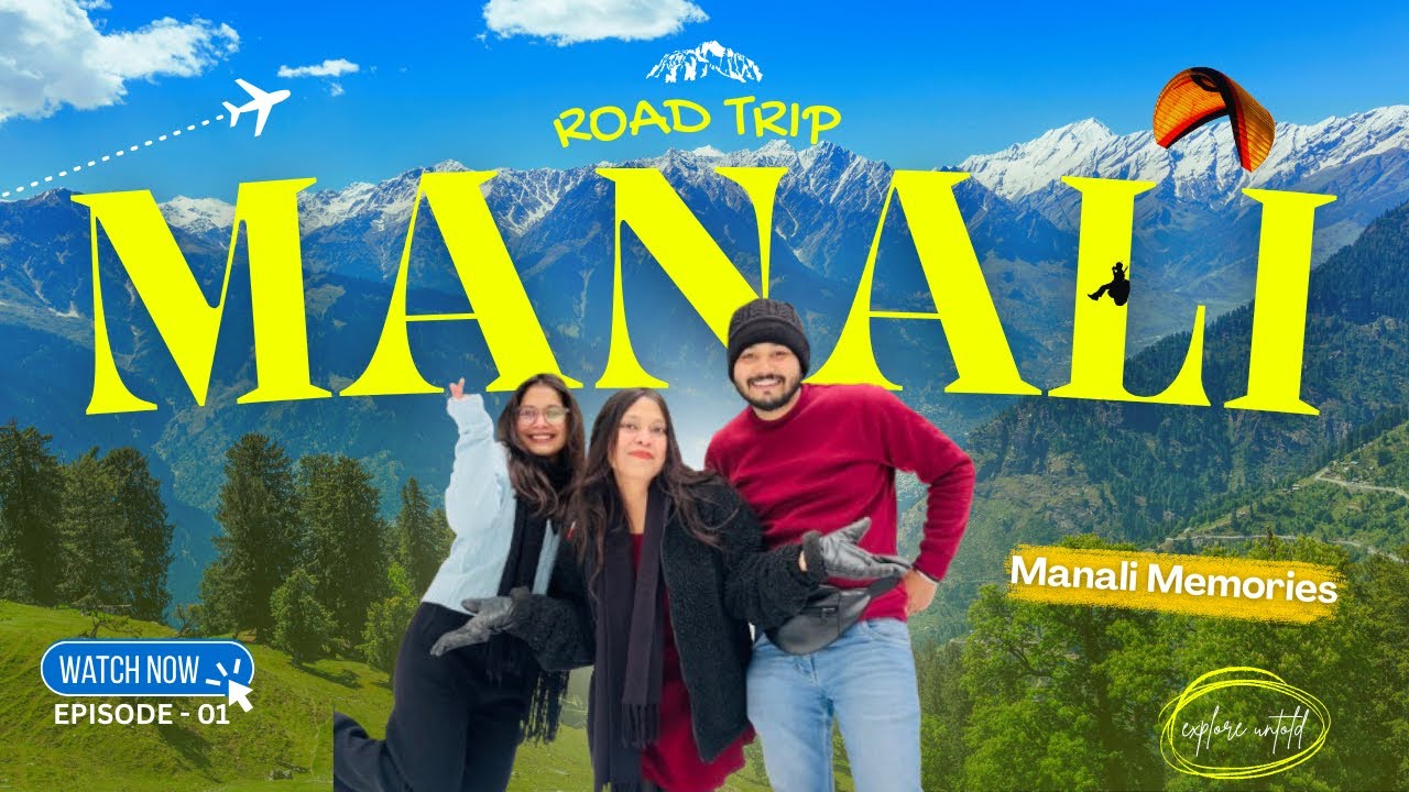 Manali Road Trip 🚗🏔️ | Scenic Roads, Mountains & Travel Vibes