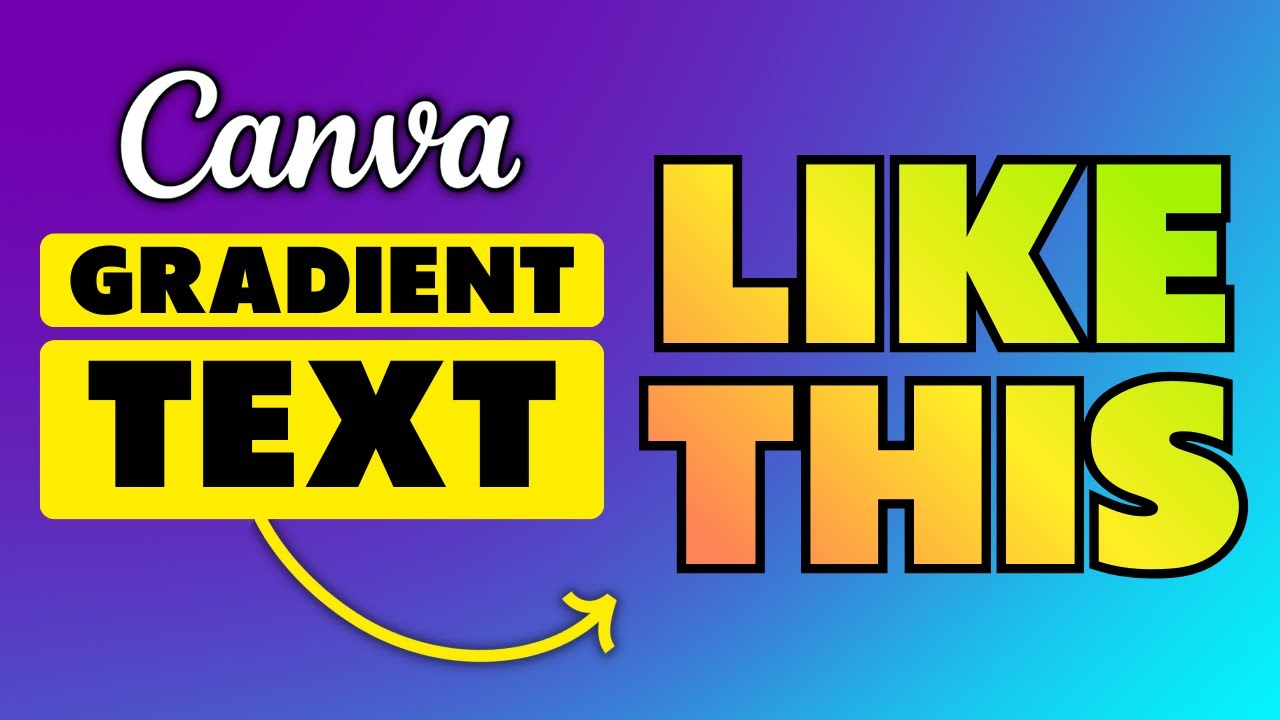 How To Give Gradient Colour To Text In Canva