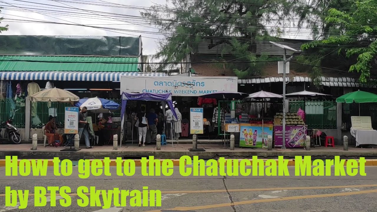 How to get to the Chatuchak Weekend Market by BTS Skytrain - Sukhumvit Line from Siam to Mo Chit