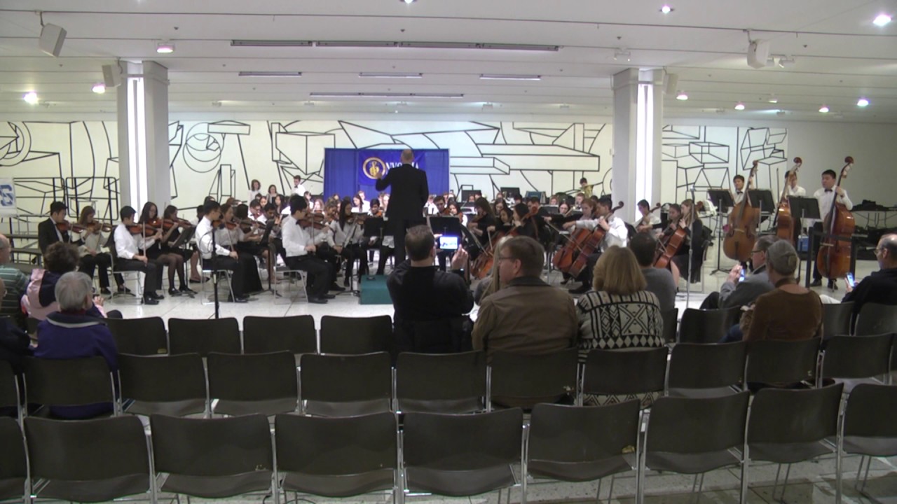 Shaker High School Symphonic Orchestra in the Empire State Plaza Concourse