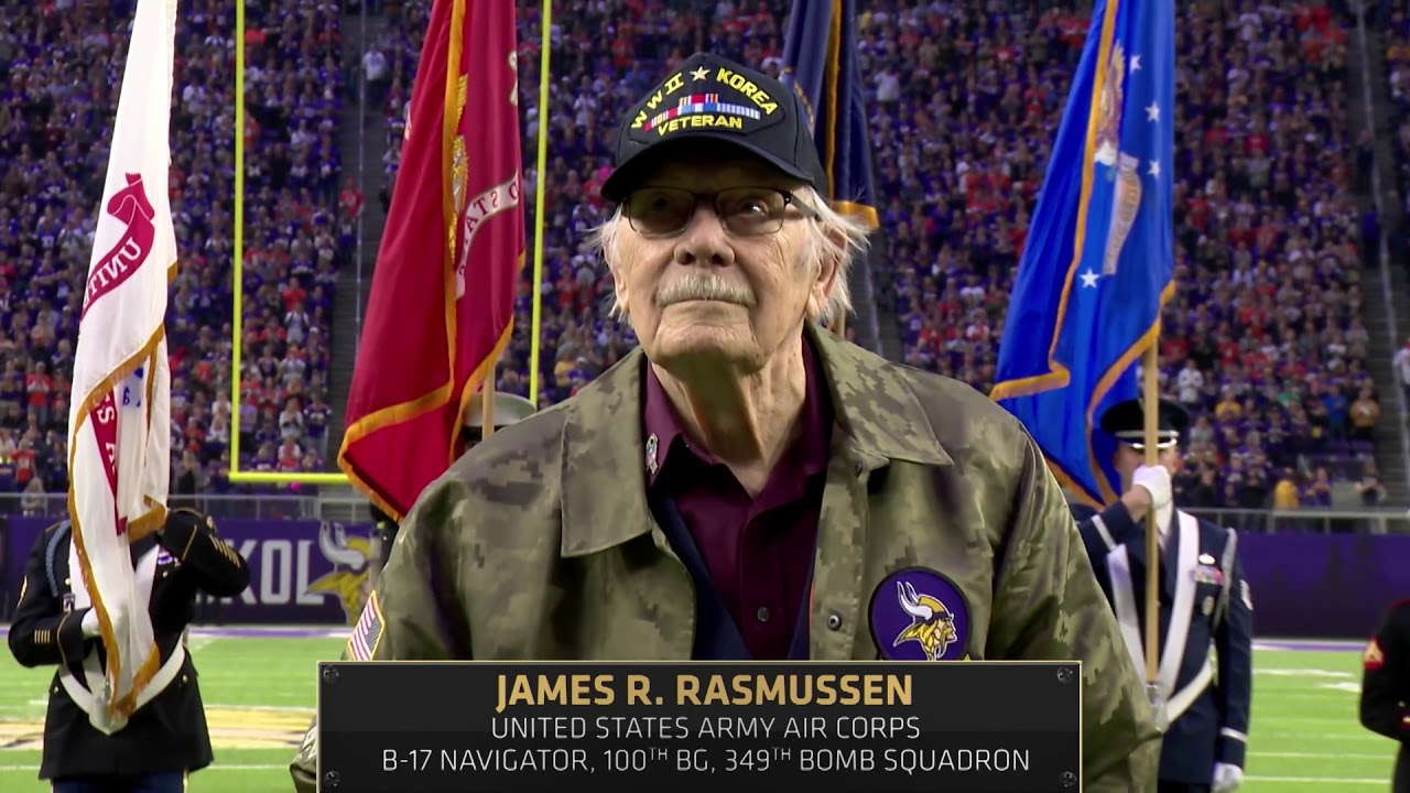 (NFL Salute to Service) Minnesota Vikings honors the Heroes of WWII.