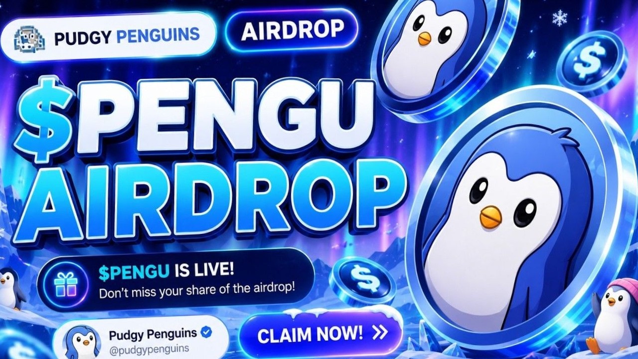 Crypto Airdrop PUDGY PENGUINS is LIVE! Claim Free PENGU Tokens  NOW!  New Airdrop