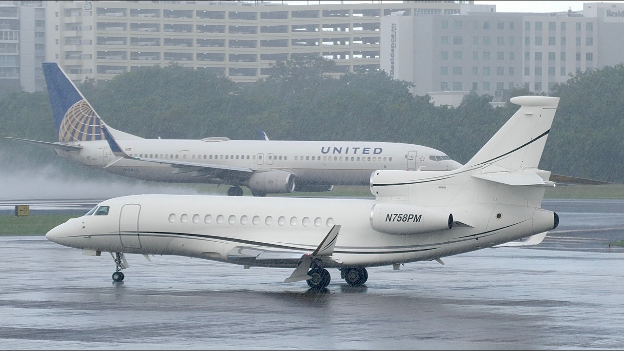 Overcast Action at SJU | FedEx ATR-72 & BizJets Departures!