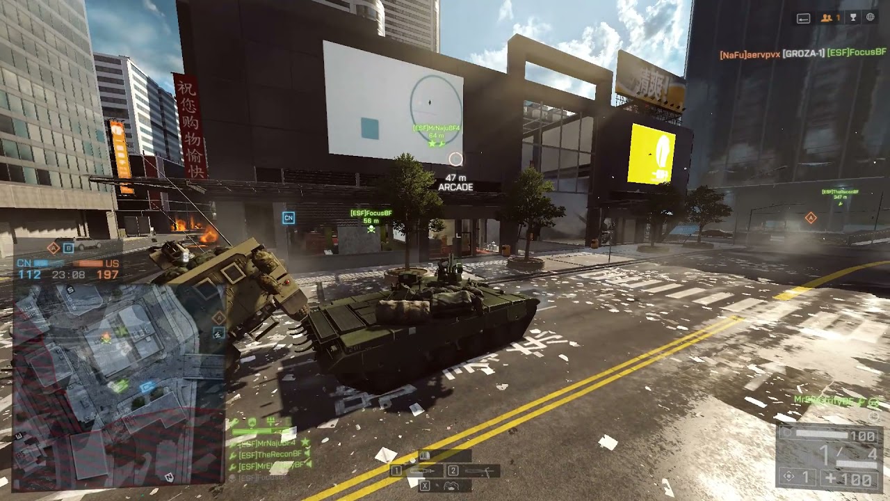 BF4 Competitive 8v8 Comeback - ESF vs NaFu - Siege of Shanghai - Inf/Tank