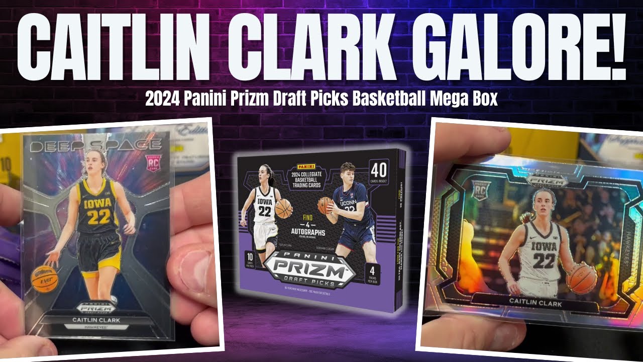 Caitlin Clark Mania! 2024 Panini Prizm Draft Picks Basketball Mega Box
