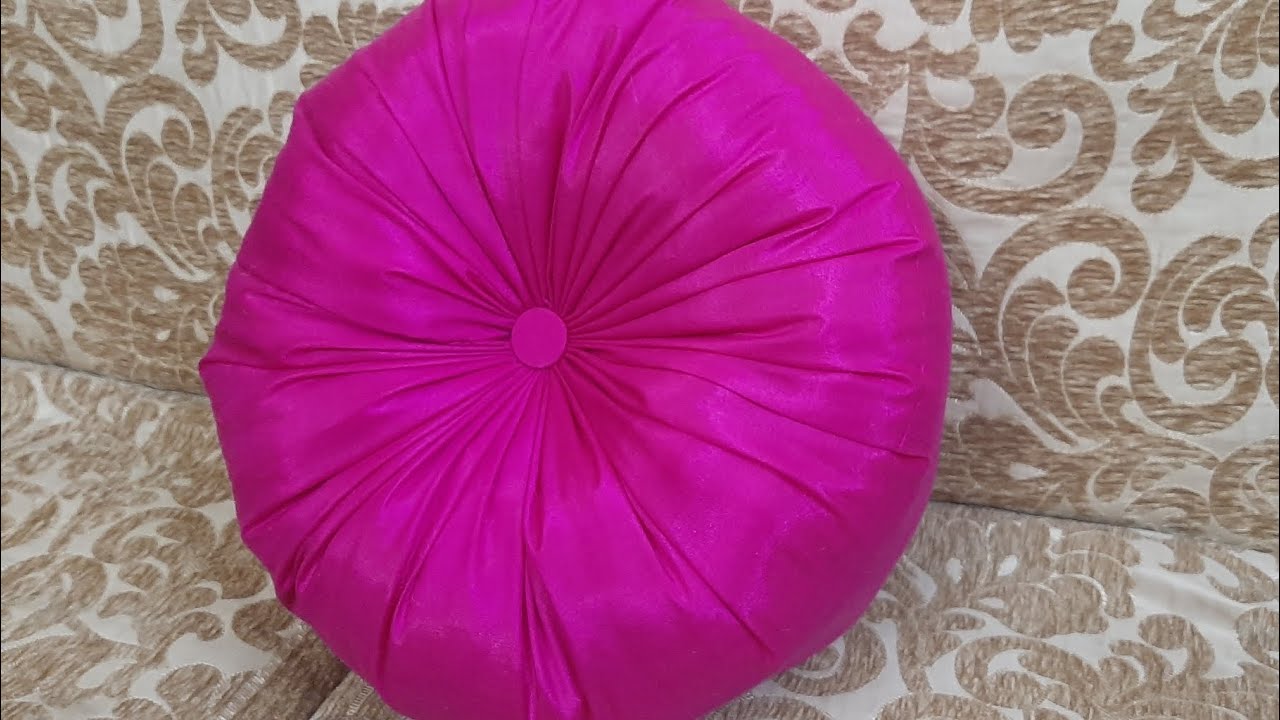 Perfect Round Pillow Cushion in Easy Steps for beginners/ Round Cushion Making ✂️🧵