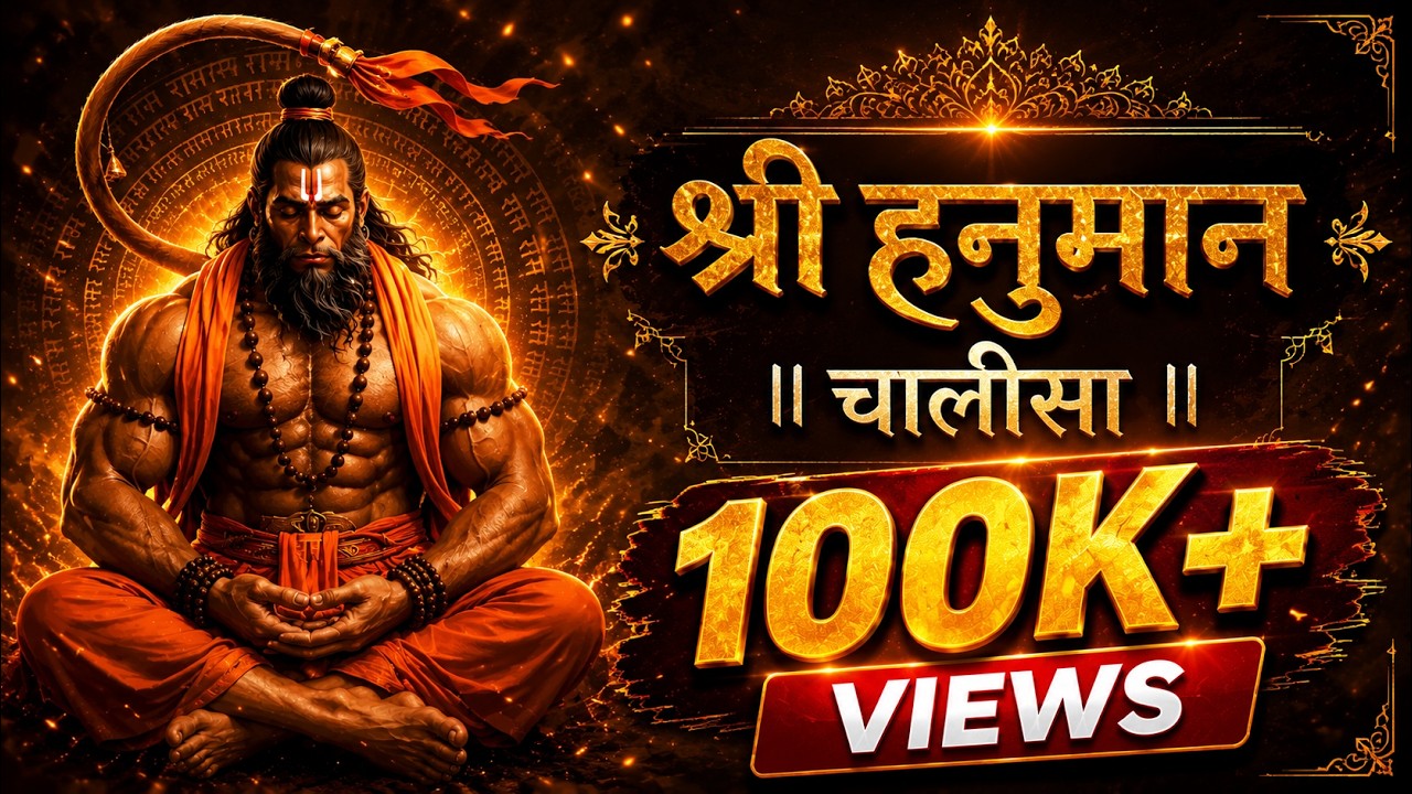श्री हनुमान चालीसा 5 बार 🔱 | Hanuman Chalisa 5 Times | Powerful Bajrangbali Bhajan