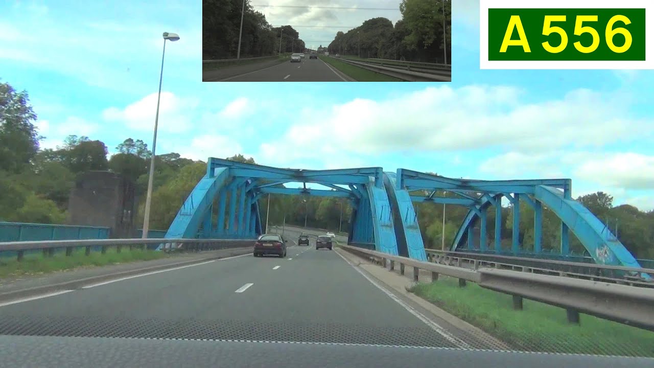 A556 - Northwich to Sandiway - Front View with Rearview Mirror