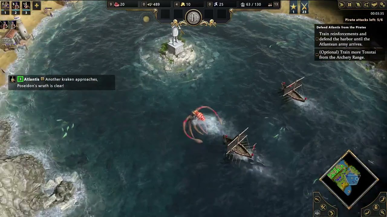 Age of Mythology: Retold Campaign - Fall of The Trident | 1. Omens (Ludicrous Difficulty)