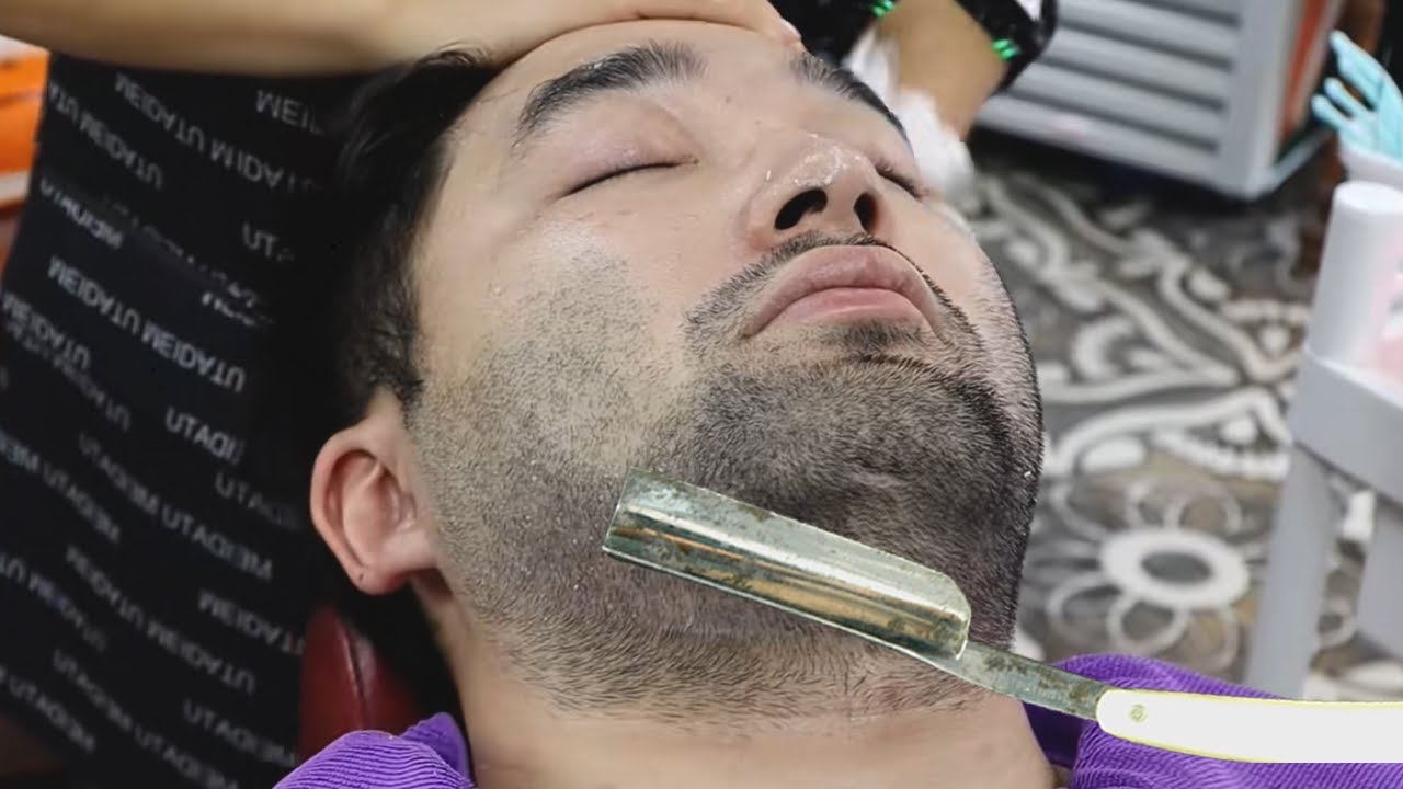 💈ASMR | The man with too much beard, immersive shaving for you. 🪒 Rare oriental wet shave!
