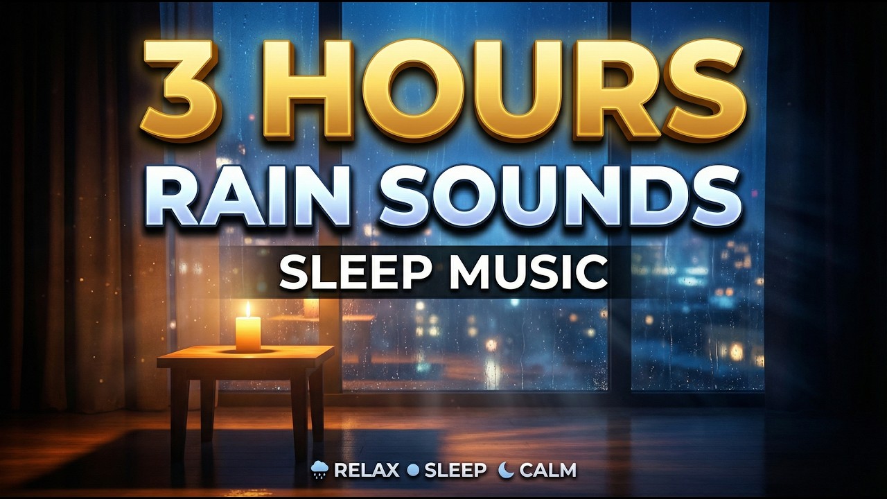 3 Hours Pure Rain Sounds 🌧 Natural Sleep Aid | Drowsy Tape | Can’t Sleep? 🌙