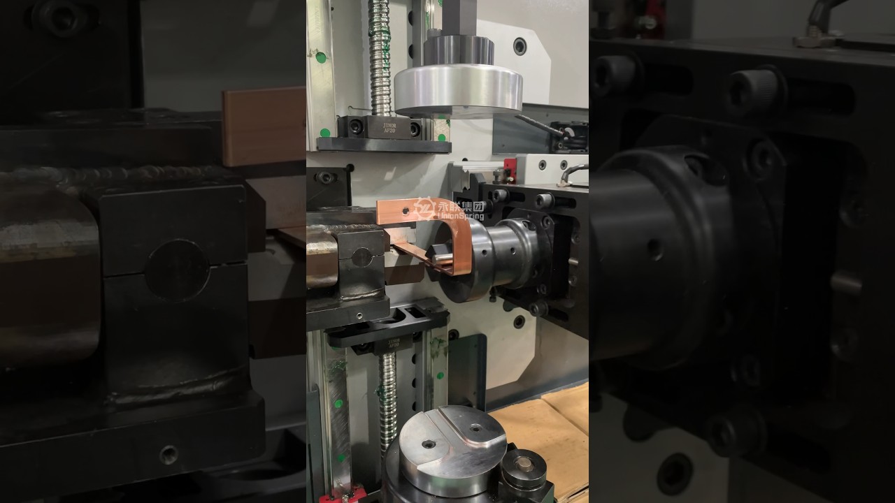 Busbar bending machine.inverter copper busbar former. #machine #automobile #bender #transformer